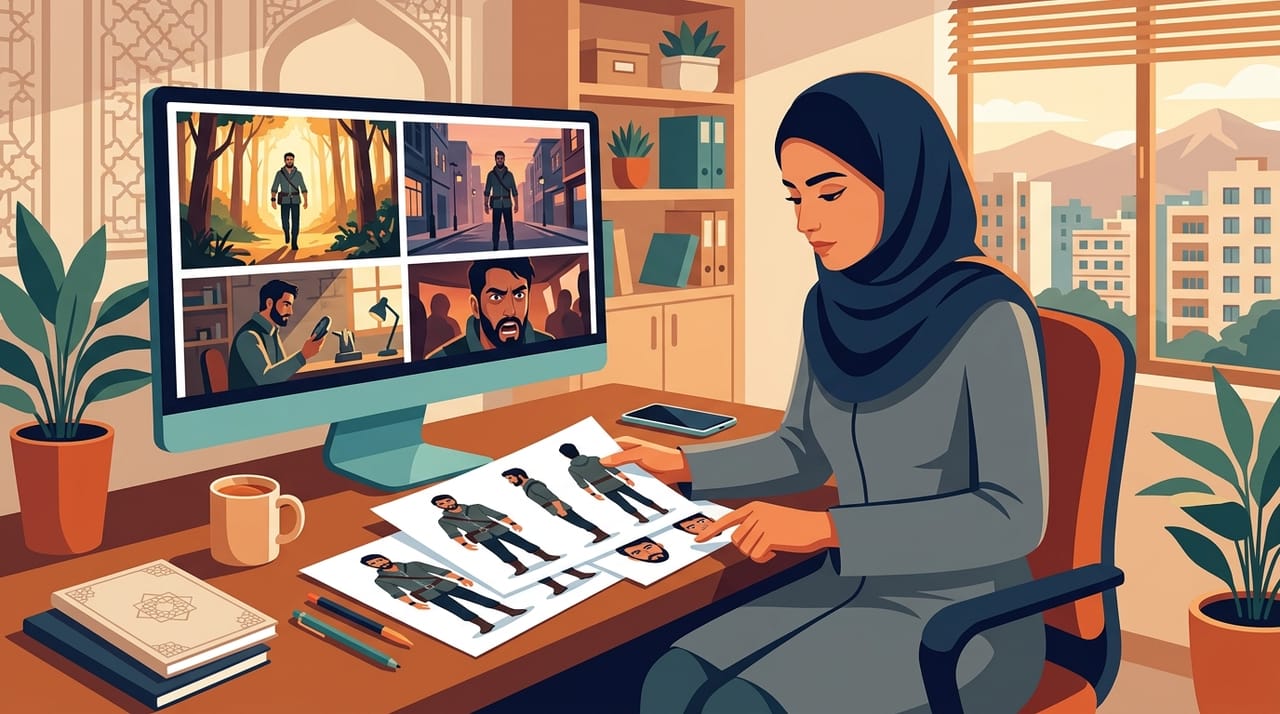 ساخت تصویر با شخصیت ثابت در چند صحنه (راهنمای عملی)